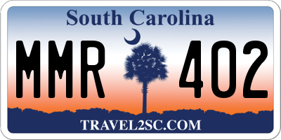 SC license plate MMR402
