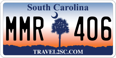SC license plate MMR406
