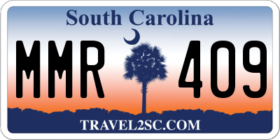 SC license plate MMR409