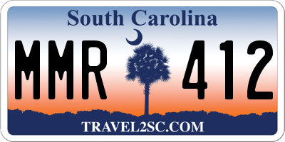 SC license plate MMR412