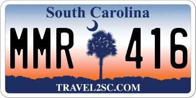SC license plate MMR416