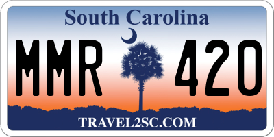 SC license plate MMR420