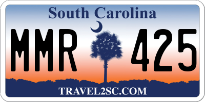 SC license plate MMR425