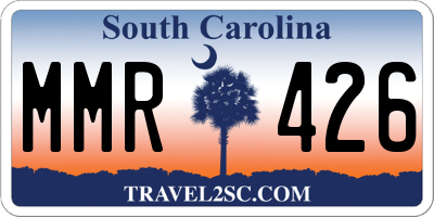 SC license plate MMR426