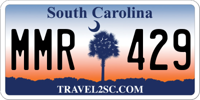 SC license plate MMR429