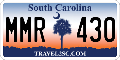 SC license plate MMR430