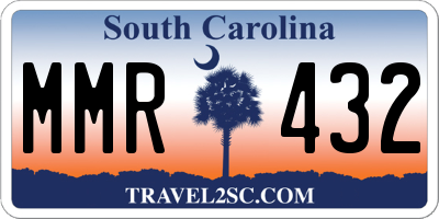 SC license plate MMR432