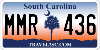 SC license plate MMR436