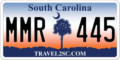 SC license plate MMR445