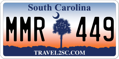 SC license plate MMR449