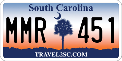 SC license plate MMR451