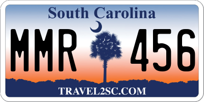SC license plate MMR456