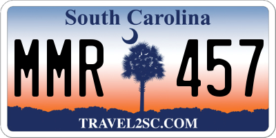 SC license plate MMR457