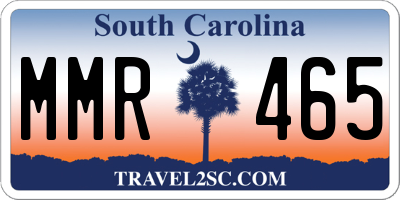 SC license plate MMR465