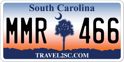 SC license plate MMR466