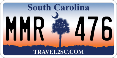 SC license plate MMR476