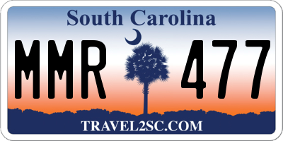 SC license plate MMR477