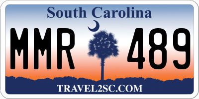 SC license plate MMR489