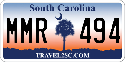 SC license plate MMR494