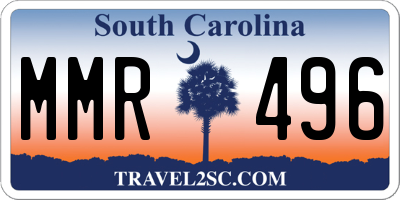 SC license plate MMR496