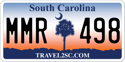 SC license plate MMR498