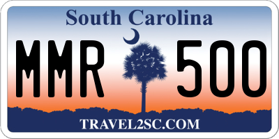 SC license plate MMR500