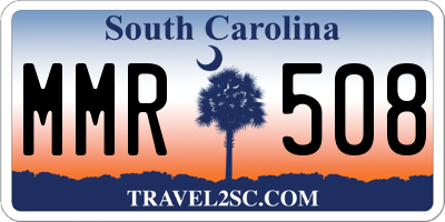 SC license plate MMR508