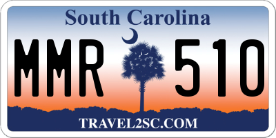 SC license plate MMR510