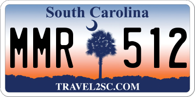 SC license plate MMR512