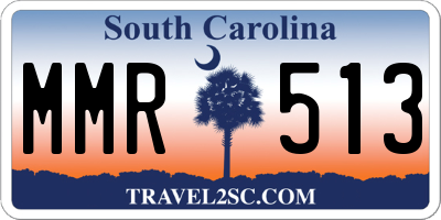 SC license plate MMR513