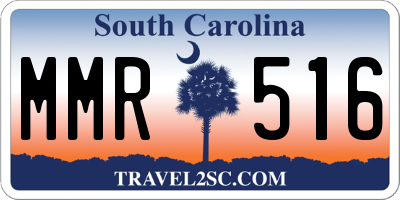 SC license plate MMR516