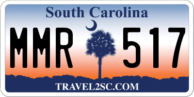 SC license plate MMR517