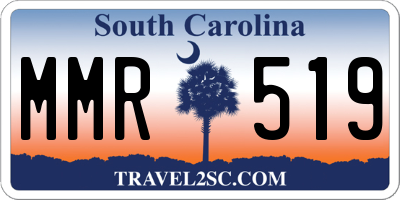 SC license plate MMR519