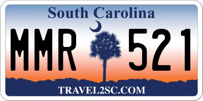 SC license plate MMR521