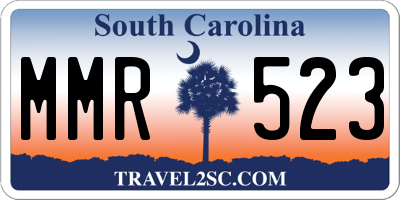 SC license plate MMR523
