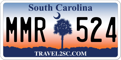 SC license plate MMR524
