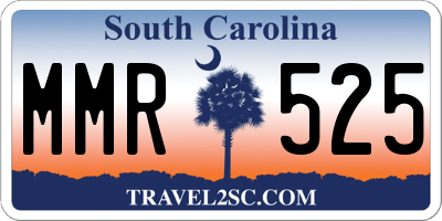 SC license plate MMR525