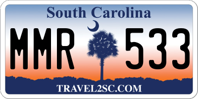 SC license plate MMR533