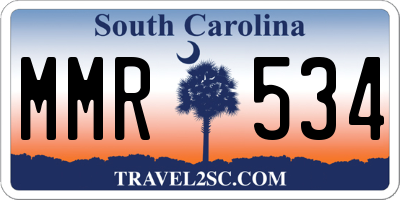 SC license plate MMR534