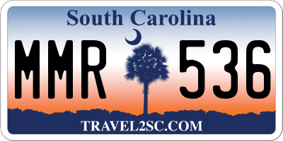 SC license plate MMR536