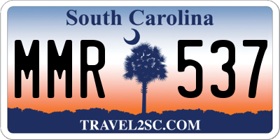 SC license plate MMR537