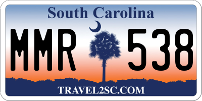 SC license plate MMR538
