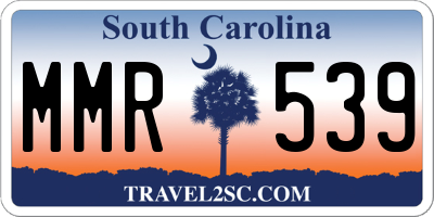 SC license plate MMR539