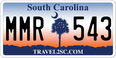 SC license plate MMR543