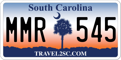 SC license plate MMR545