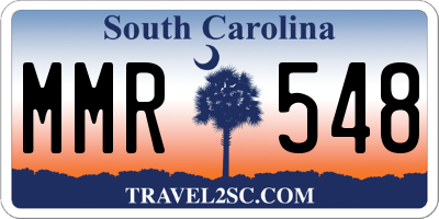SC license plate MMR548