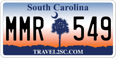 SC license plate MMR549