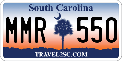 SC license plate MMR550