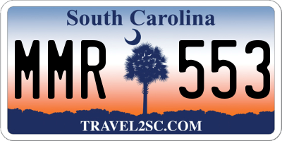 SC license plate MMR553