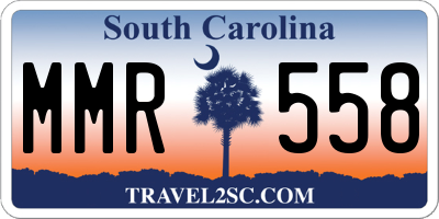 SC license plate MMR558
